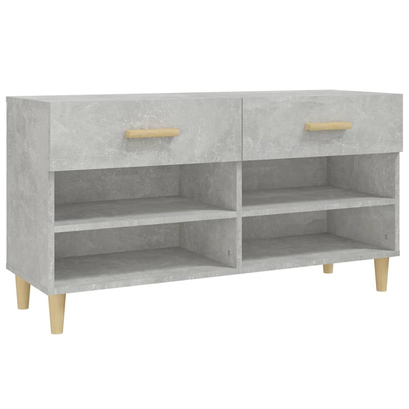 Afbeelding laden in galerijviewer, Vidaxl schoenenkast 102x35x55 cm bewerkt hout betongrijs
