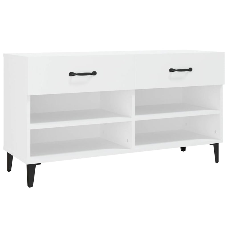 Afbeelding laden in galerijviewer, Vidaxl schoenenkast 102x35x55 cm bewerkt hout wit

