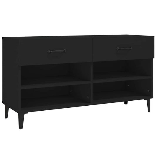 Vidaxl schoenenkast 102x35x55 cm bewerkt hout zwart