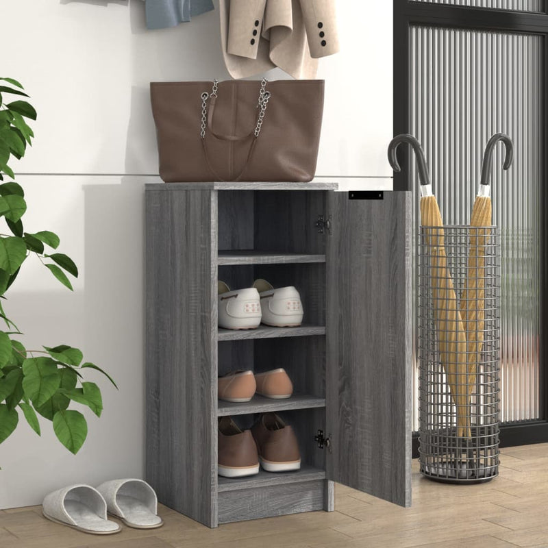 Afbeelding laden in galerijviewer, Vidaxl schoenenkast 30x35x70 cm bewerkt hout grijs sonoma eikenkleurig
