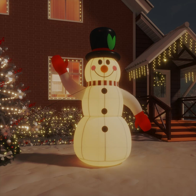 Afbeelding laden in galerijviewer, VidaXL Sneeuwpop opblaasbaar met LED's 225 cm
