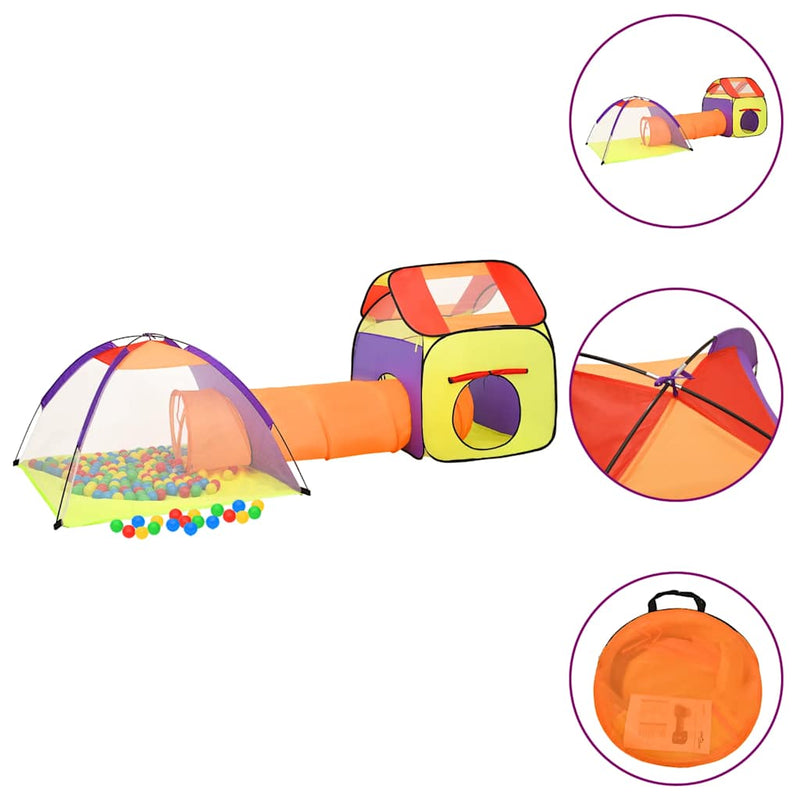 Afbeelding laden in galerijviewer, Vidaxl kinderspeeltent 338x123x111 cm meerkleurig
