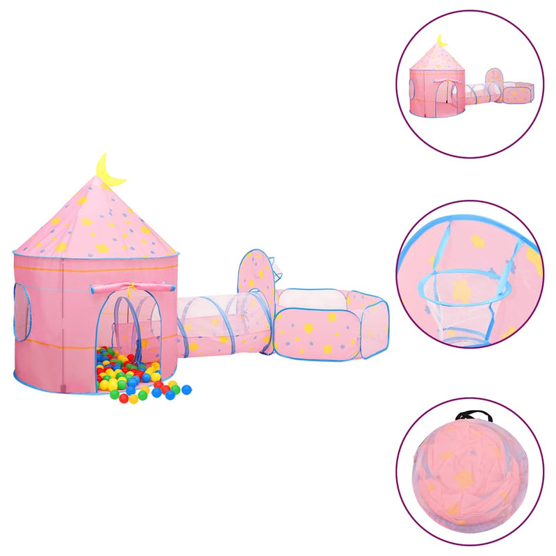 Afbeelding laden in galerijviewer, Vidaxl kinderspeeltent 301x120x128 cm roze
