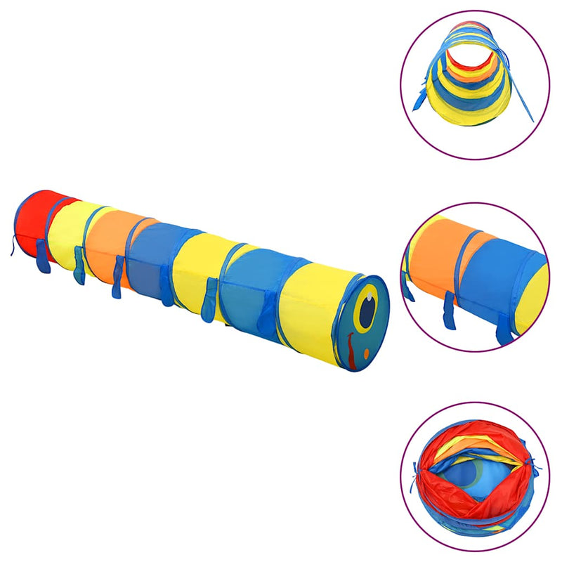 Afbeelding laden in galerijviewer, Vidaxl kinderspeeltunnel 245 cm polyester meerkleurig
