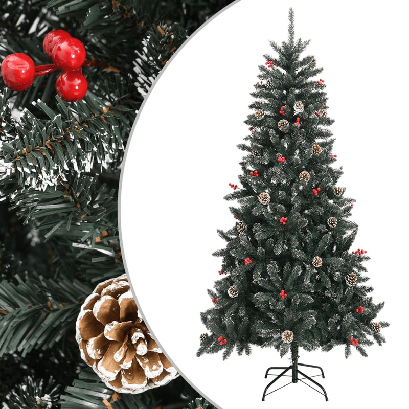 Afbeelding laden in galerijviewer, Vidaxl kunstkerstboom met standaard 210 cm pvc groen
