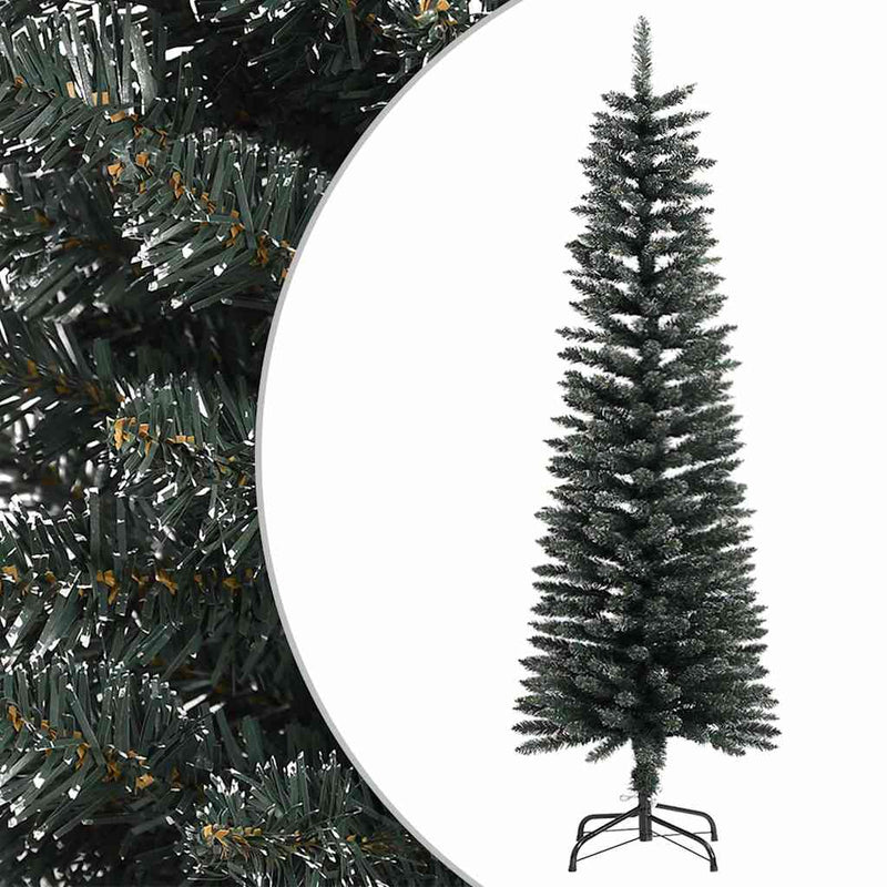 Afbeelding laden in galerijviewer, Vidaxl kunstkerstboom met standaard smal 150 cm pvc groen
