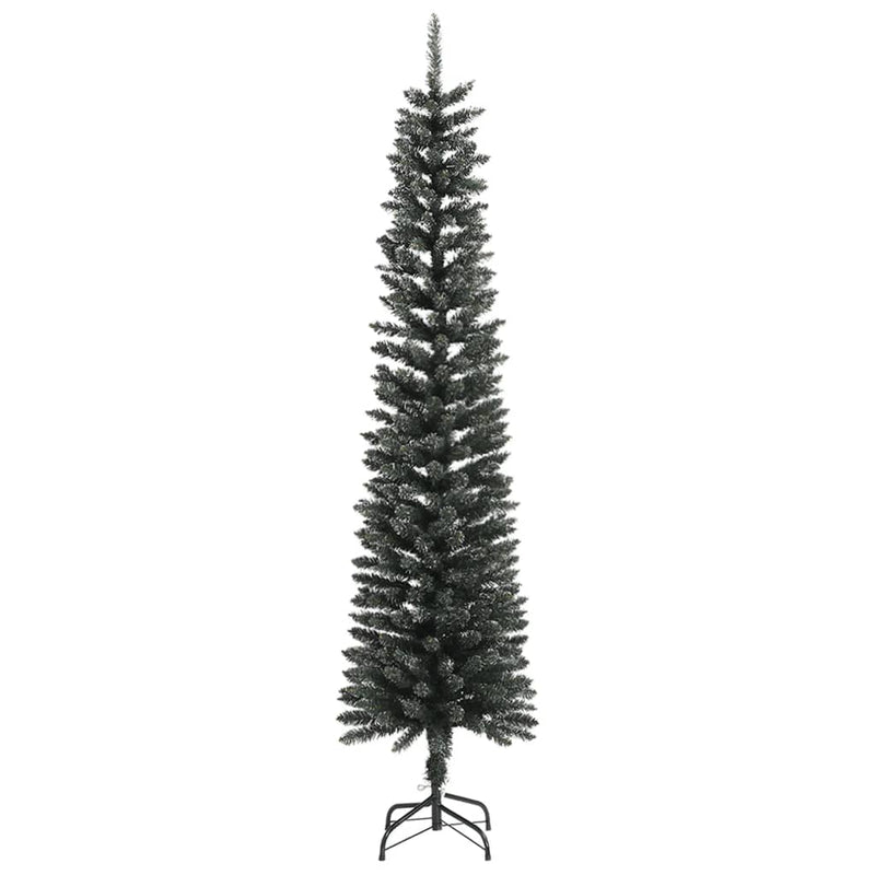 Afbeelding laden in galerijviewer, Vidaxl kunstkerstboom met standaard smal 240 cm pvc groen
