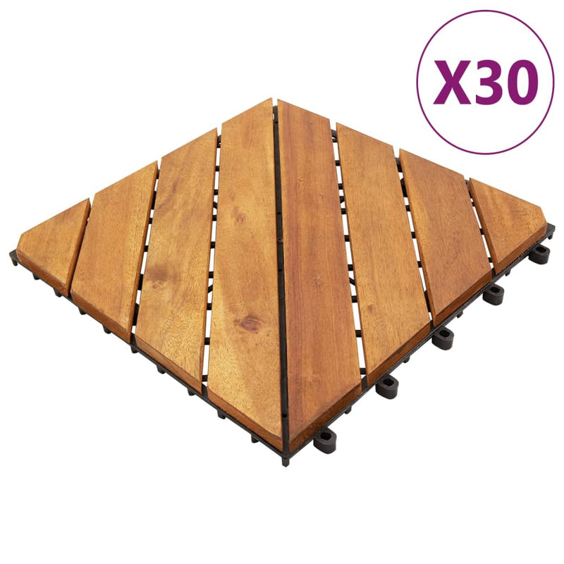 Afbeelding laden in galerijviewer, VidaXL Terrastegels 30 st 30x30 cm massief acaciahout bruin
