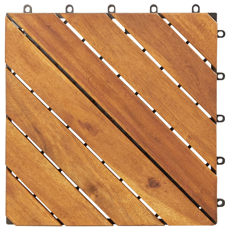 Afbeelding laden in galerijviewer, VidaXL Terrastegels 30 st 30x30 cm massief acaciahout bruin
