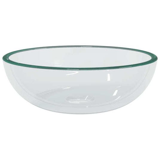 Vidaxl wasbak 35x12 cm gehard glas transparant