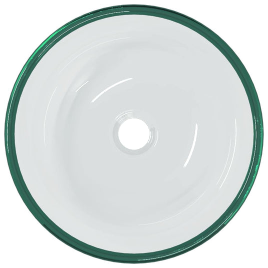 Vidaxl wasbak 35x12 cm gehard glas transparant