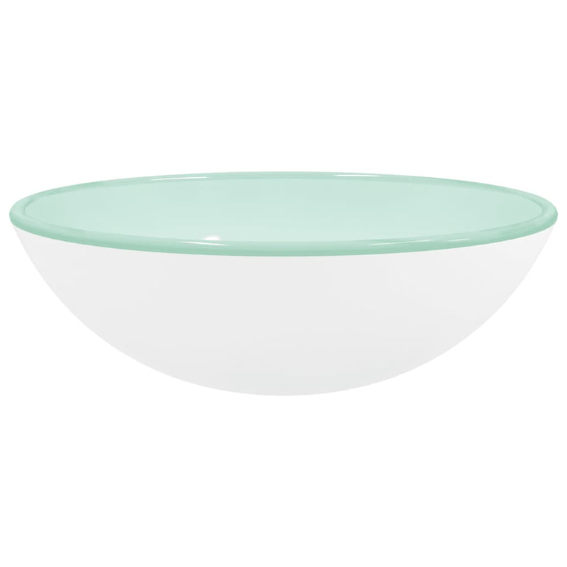 Afbeelding laden in galerijviewer, Vidaxl wasbak 42x14 cm gehard glas wit
