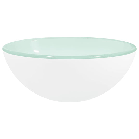 Vidaxl wasbak 30x12 cm gehard glas wit