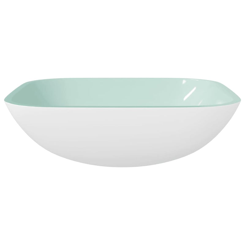 Afbeelding laden in galerijviewer, Vidaxl wasbak 42x42x14 cm glas wit
