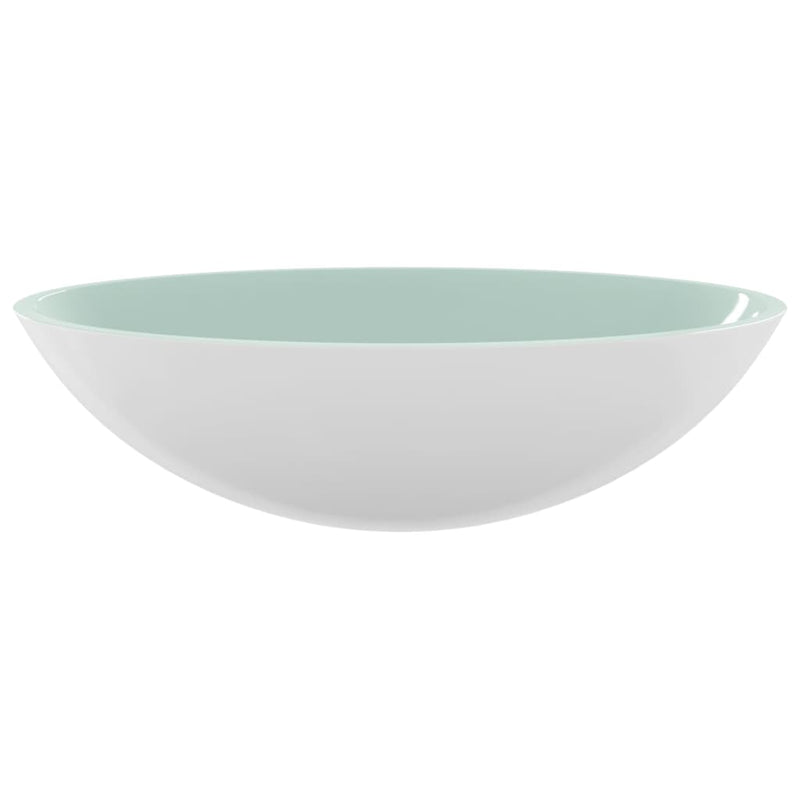 Afbeelding laden in galerijviewer, Vidaxl wasbak 50x37x14 cm glas wit

