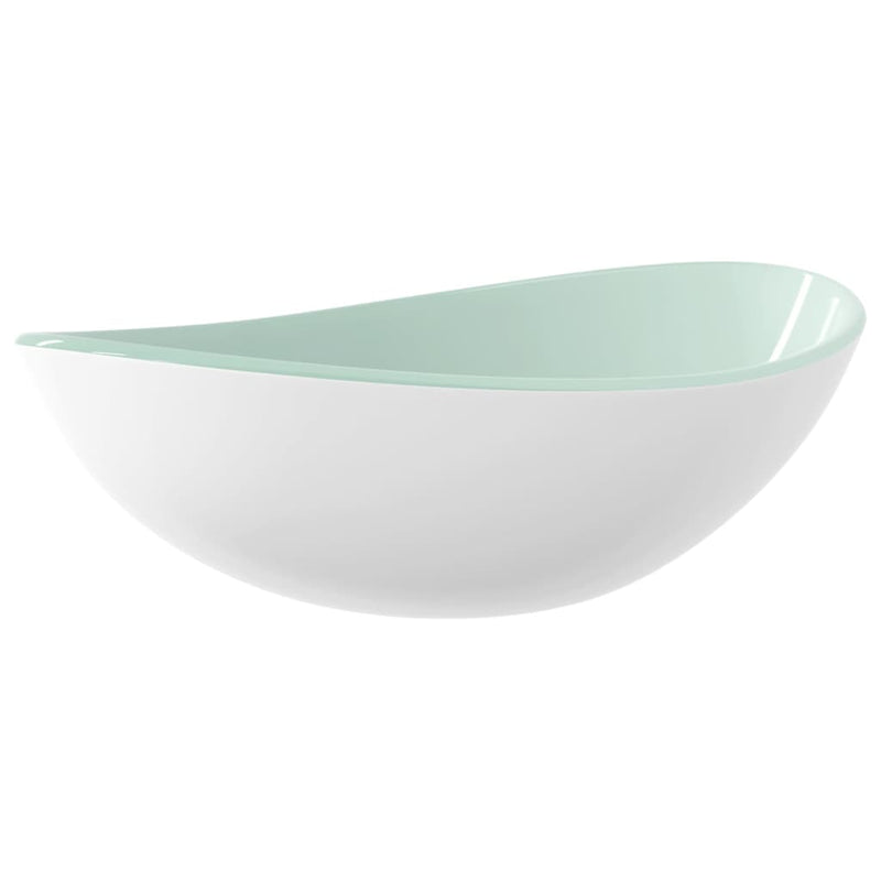 Afbeelding laden in galerijviewer, Vidaxl wasbak 54,5x35x15,5 cm gehard glas wit
