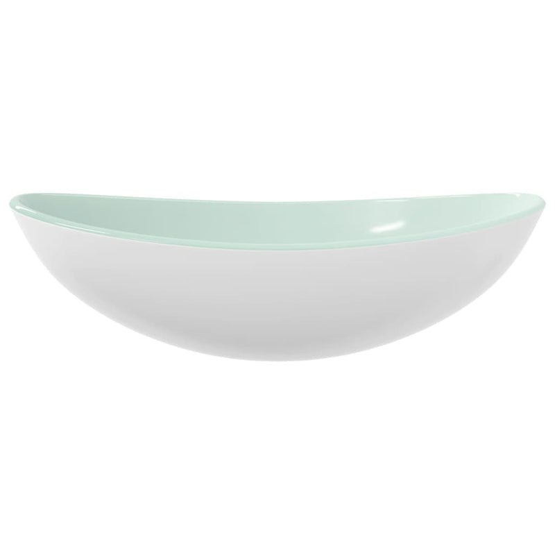 Afbeelding laden in galerijviewer, Vidaxl wasbak 54,5x35x15,5 cm gehard glas wit
