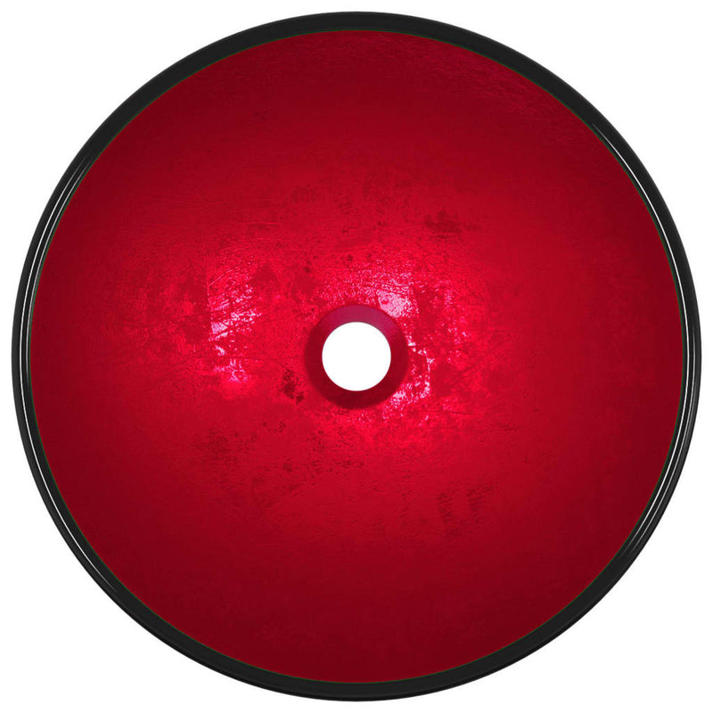 Afbeelding laden in galerijviewer, Vidaxl wasbak 42x14 cm gehard glas rood
