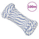 Vidaxl boot touw 4 mm 100 m polypropyleen wit