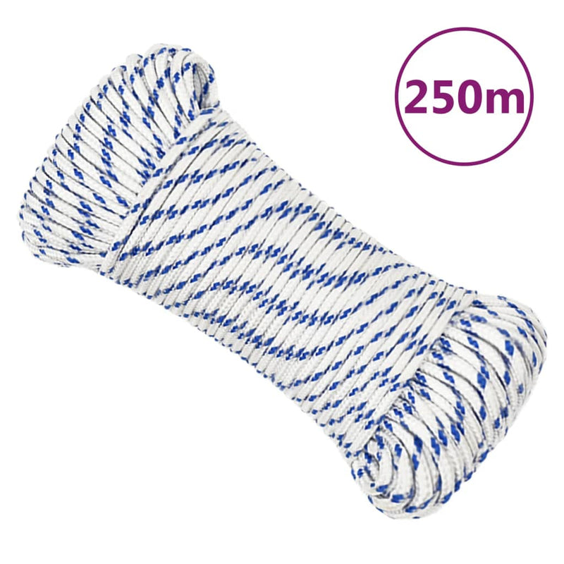 Afbeelding laden in galerijviewer, Vidaxl boot touw 4 mm 250 m polypropyleen wit
