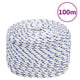 Vidaxl boot touw 10 mm 100 m polypropyleen wit