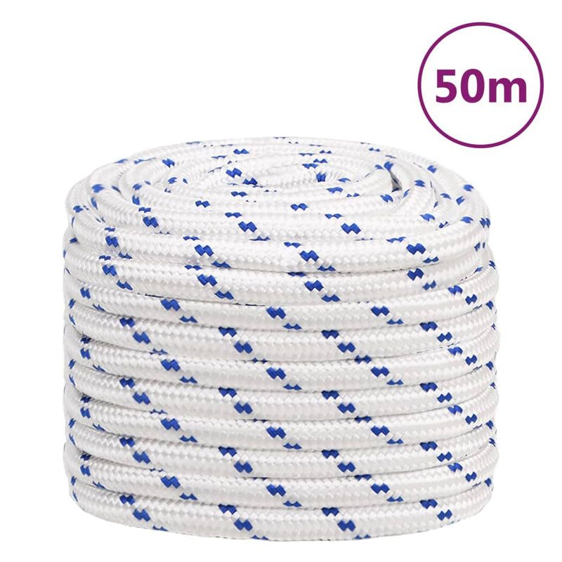 Afbeelding laden in galerijviewer, Vidaxl boot touw 20 mm 50 m polypropyleen wit
