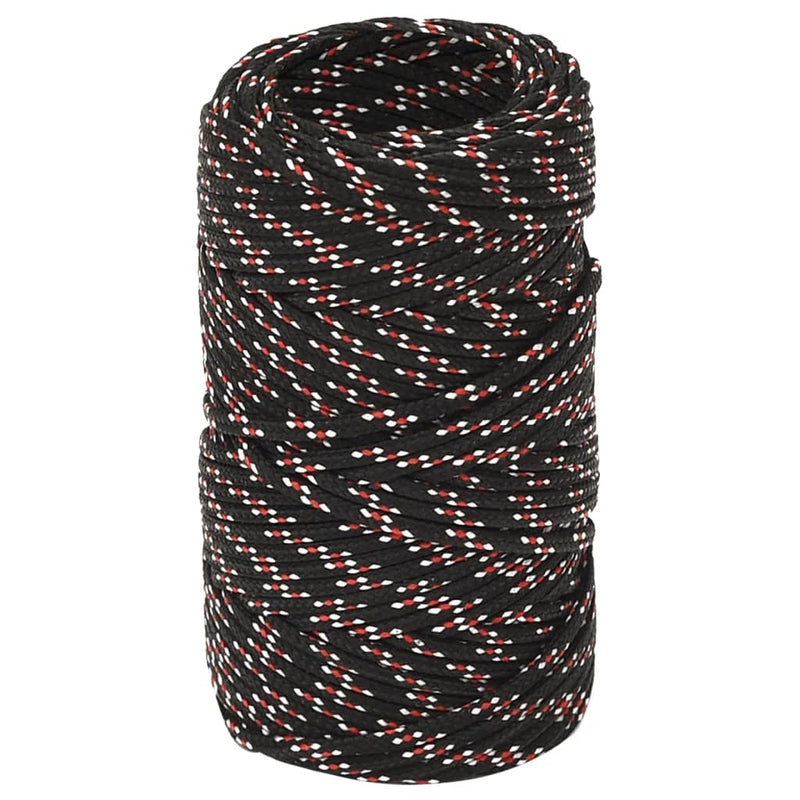 Afbeelding laden in galerijviewer, Vidaxl boot touw 2 mm 50 m polypropyleen zwart
