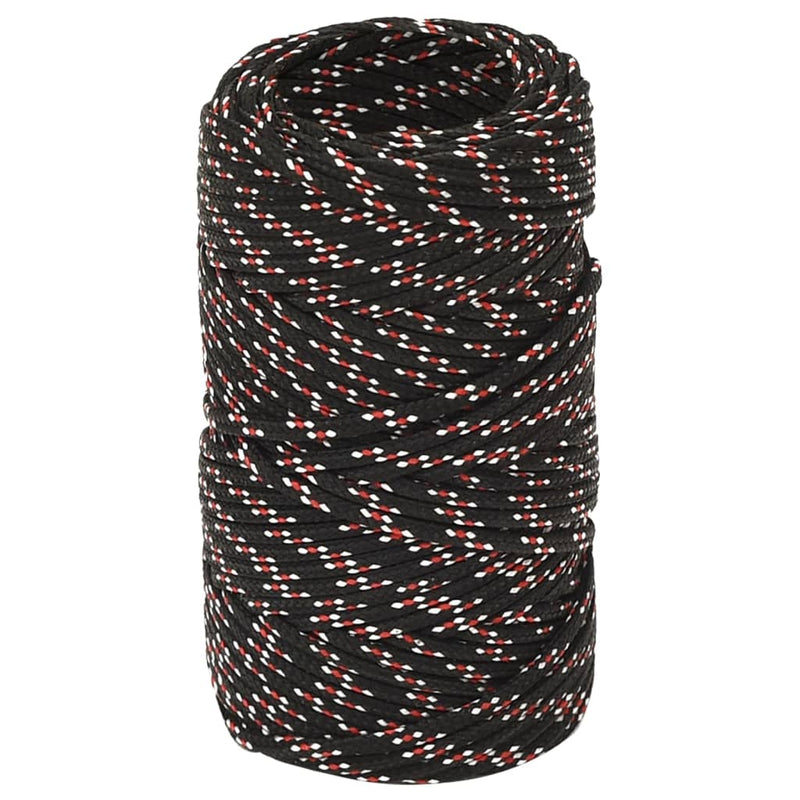 Afbeelding laden in galerijviewer, Vidaxl boot touw 2 mm 250 m polypropyleen zwart
