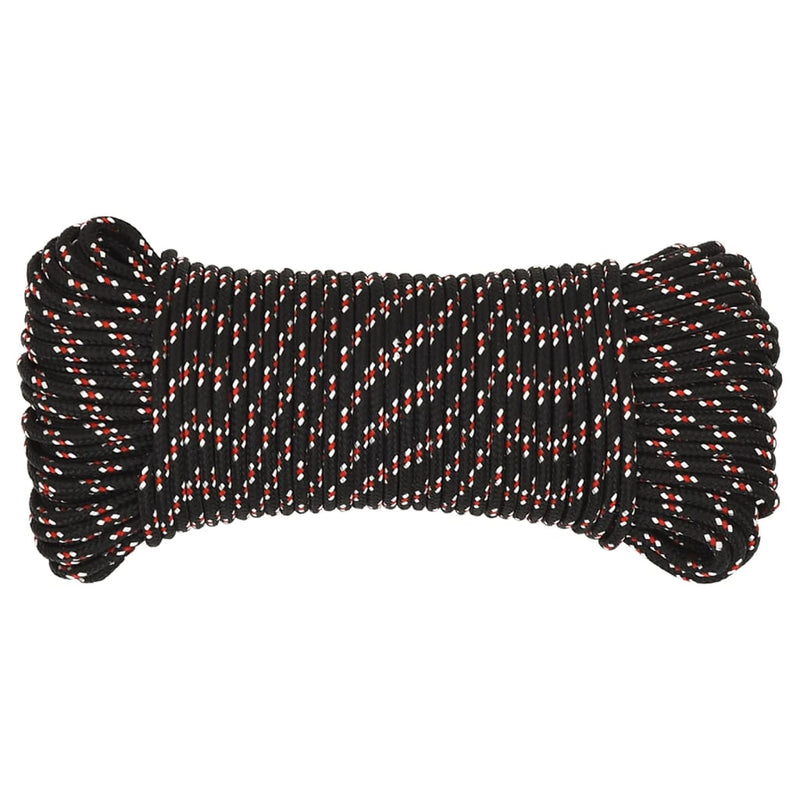 Afbeelding laden in galerijviewer, Vidaxl boot touw 3 mm 25 m polypropyleen zwart
