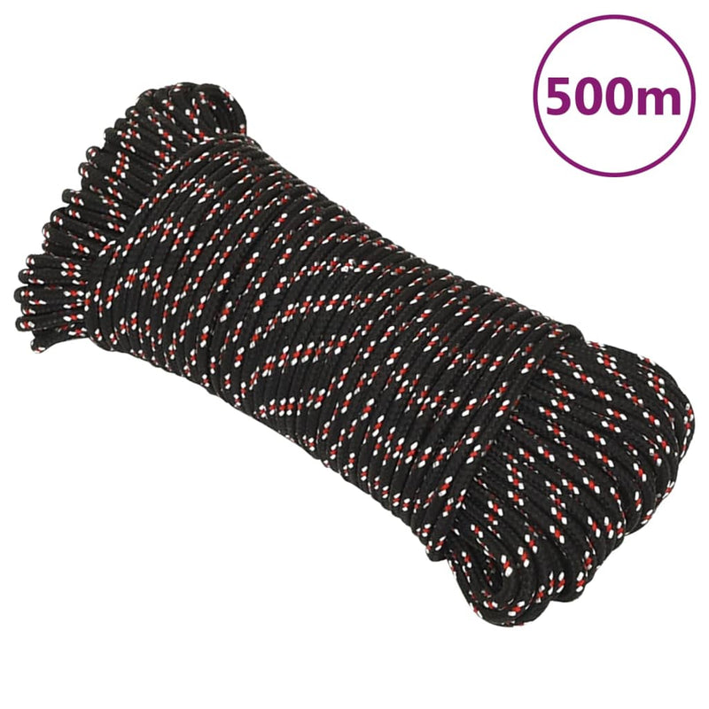 Afbeelding laden in galerijviewer, Vidaxl boot touw 4 mm 500 m polypropyleen zwart
