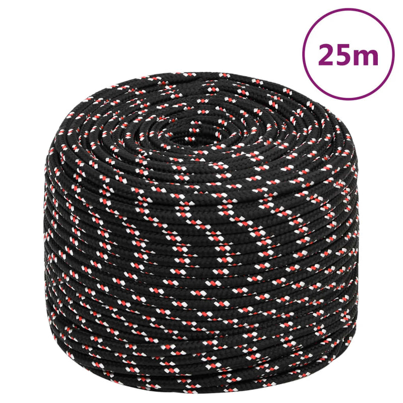 Afbeelding laden in galerijviewer, Vidaxl boot touw 6 mm 25 m polypropyleen zwart
