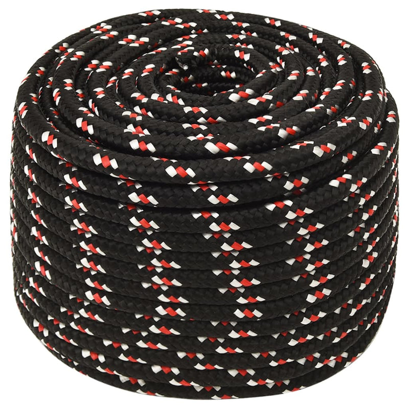 Afbeelding laden in galerijviewer, Vidaxl boot touw 14 mm 25 m polypropyleen zwart

