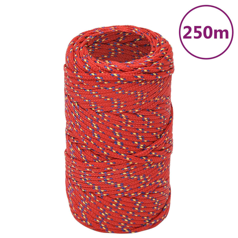Afbeelding laden in galerijviewer, Vidaxl boottouw 2 mm 250 m polypropyleen rood
