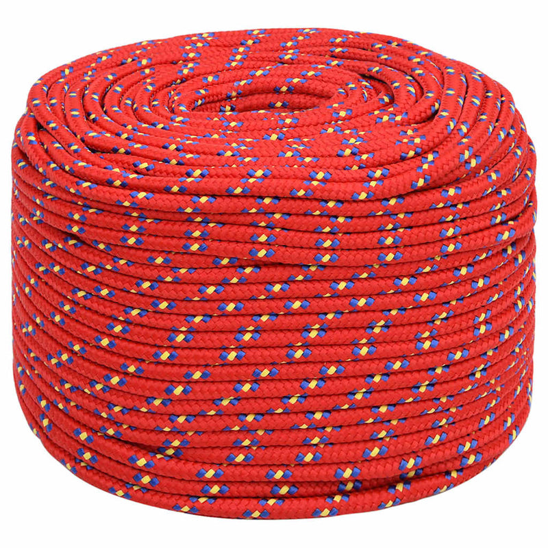 Afbeelding laden in galerijviewer, Vidaxl boottouw 6 mm 25 m polypropyleen rood
