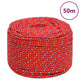 Vidaxl boottouw 6 mm 50 m polypropyleen rood