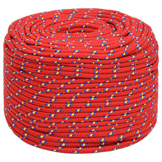Vidaxl boottouw 6 mm 50 m polypropyleen rood