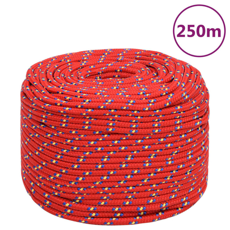 Afbeelding laden in galerijviewer, Vidaxl boottouw 6 mm 250 m polypropyleen rood
