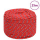 Vidaxl boottouw 8 mm 25 m polypropyleen rood