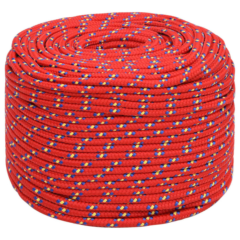 Afbeelding laden in galerijviewer, Vidaxl boottouw 8 mm 50 m polypropyleen rood
