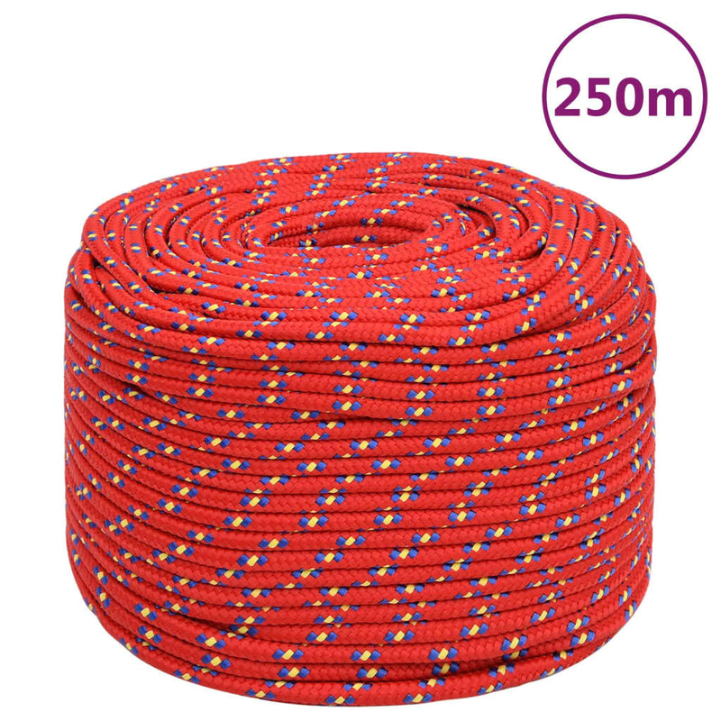 Afbeelding laden in galerijviewer, Vidaxl boottouw 8 mm 250 m polypropyleen rood
