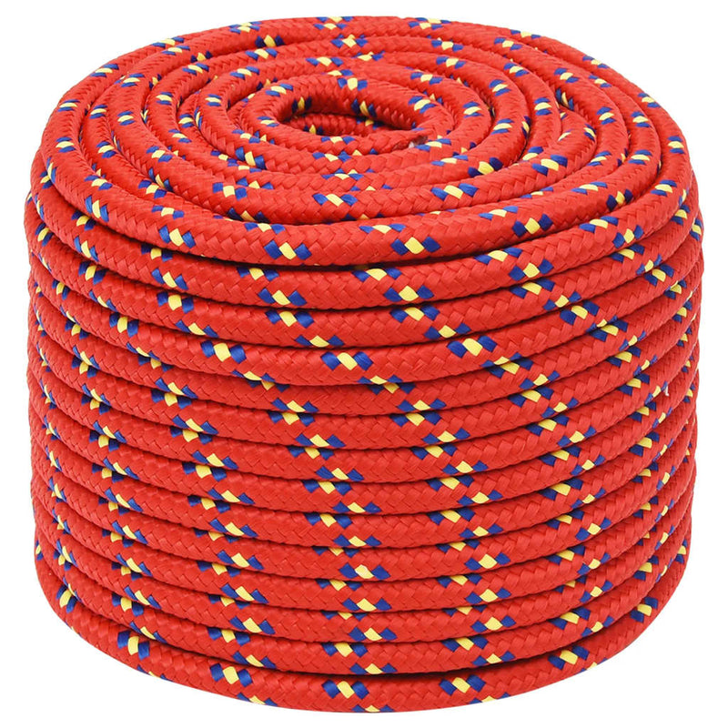 Afbeelding laden in galerijviewer, Vidaxl boottouw 14 mm 100 m polypropyleen rood

