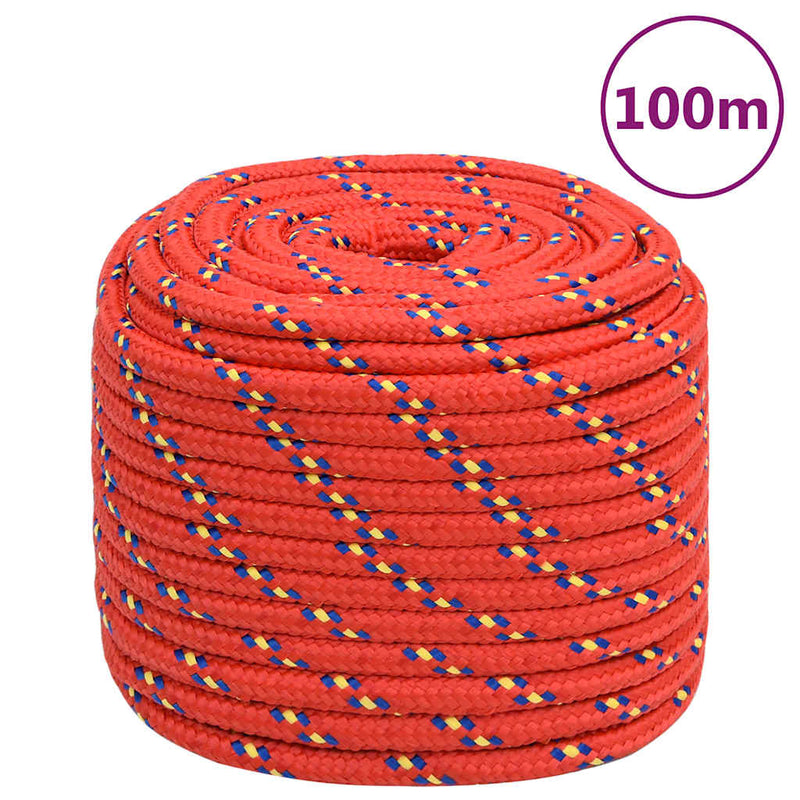 Afbeelding laden in galerijviewer, Vidaxl boottouw 16 mm 100 m polypropyleen rood
