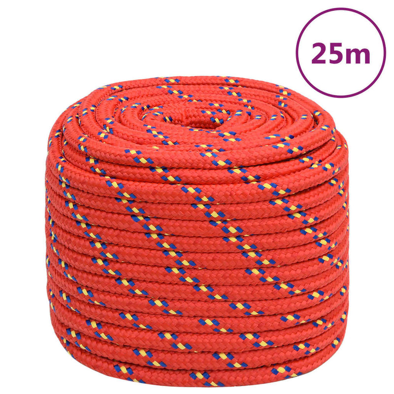 Afbeelding laden in galerijviewer, Vidaxl boottouw 18 mm 25 m polypropyleen rood

