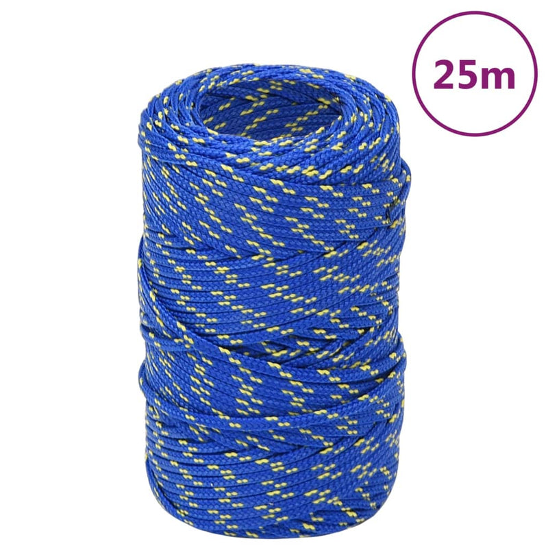 Afbeelding laden in galerijviewer, Vidaxl boottouw 2 mm 25 m polypropyleen blauw
