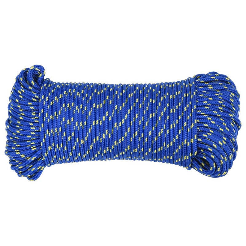 Afbeelding laden in galerijviewer, Vidaxl boottouw 3 mm 100 m polypropyleen blauw
