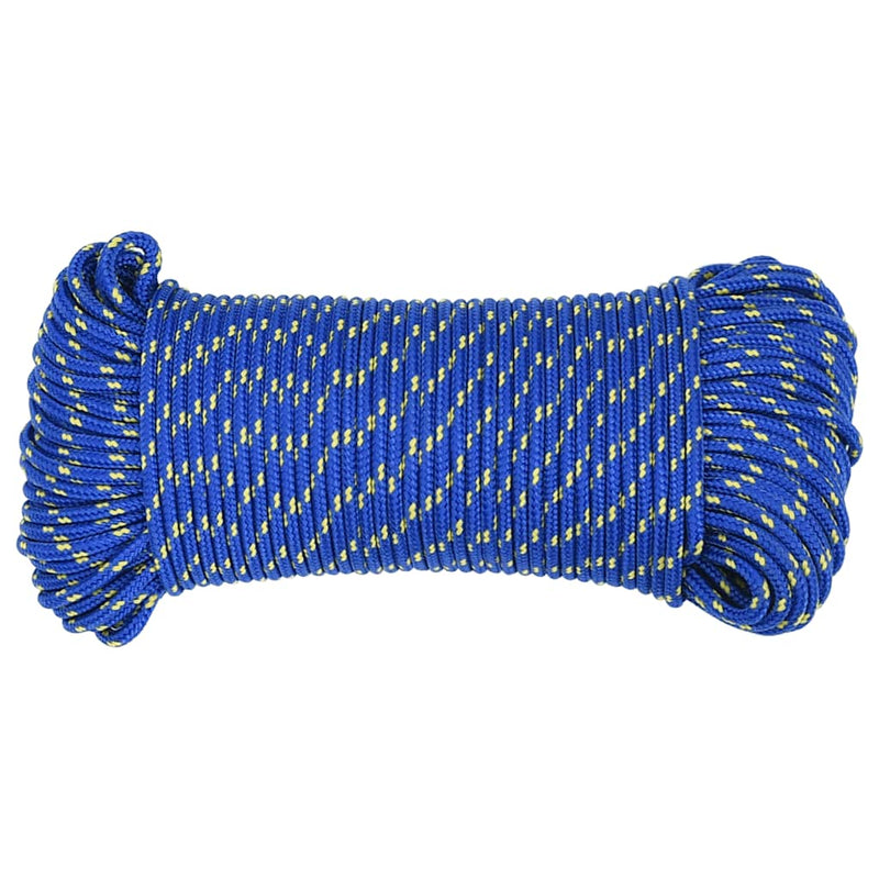 Afbeelding laden in galerijviewer, Vidaxl boottouw 4 mm 25 m polypropyleen blauw

