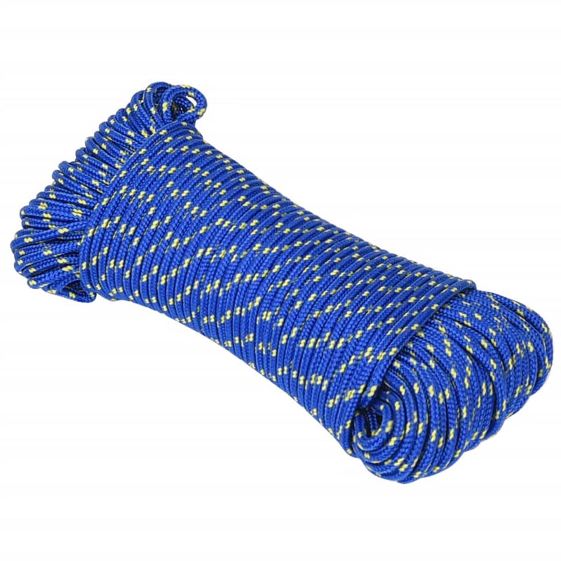 Afbeelding laden in galerijviewer, Vidaxl boottouw 5 mm 25 m polypropyleen blauw

