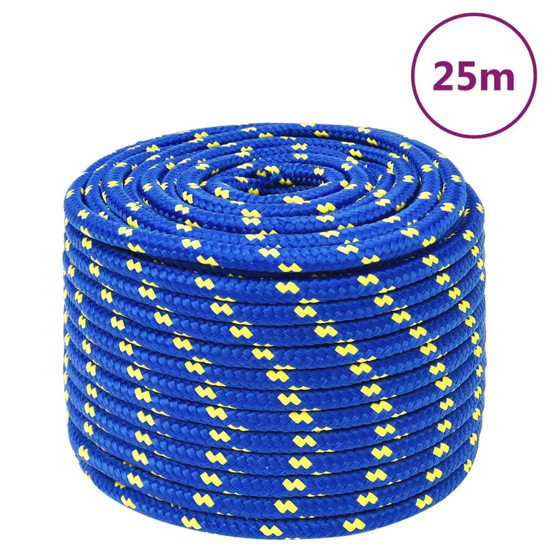Afbeelding laden in galerijviewer, Vidaxl boottouw 14 mm 25 m polypropeen blauw
