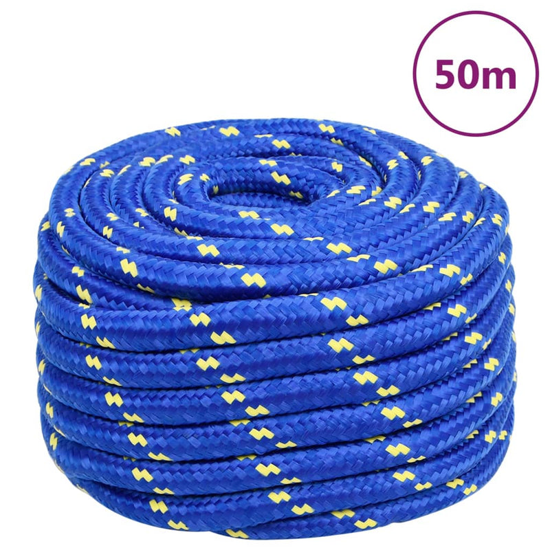 Afbeelding laden in galerijviewer, Vidaxl boottouw 20 mm 50 m polypropeen blauw
