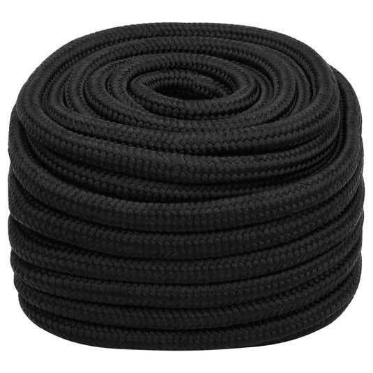 Vidaxl boottouw 20 mm 100 m polypropeen zwart